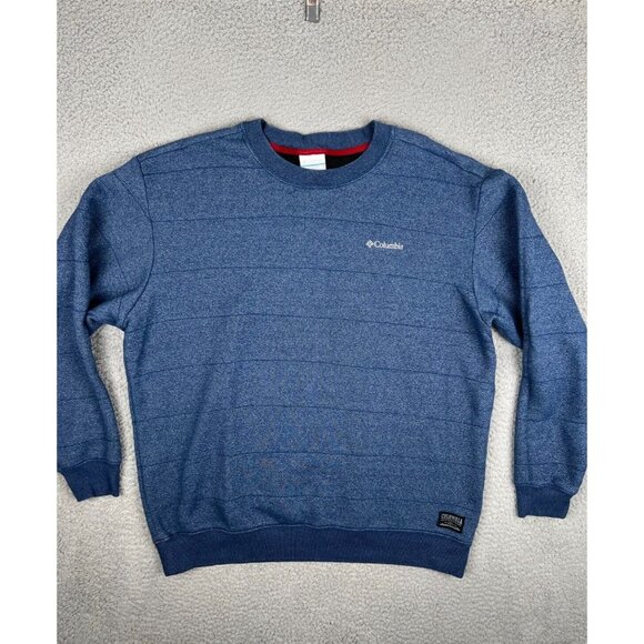 Columbia Mens Size 2XL Pullover Sweater Crew Neck Classic Cotton Blue Comfort - Picture 2 of 8